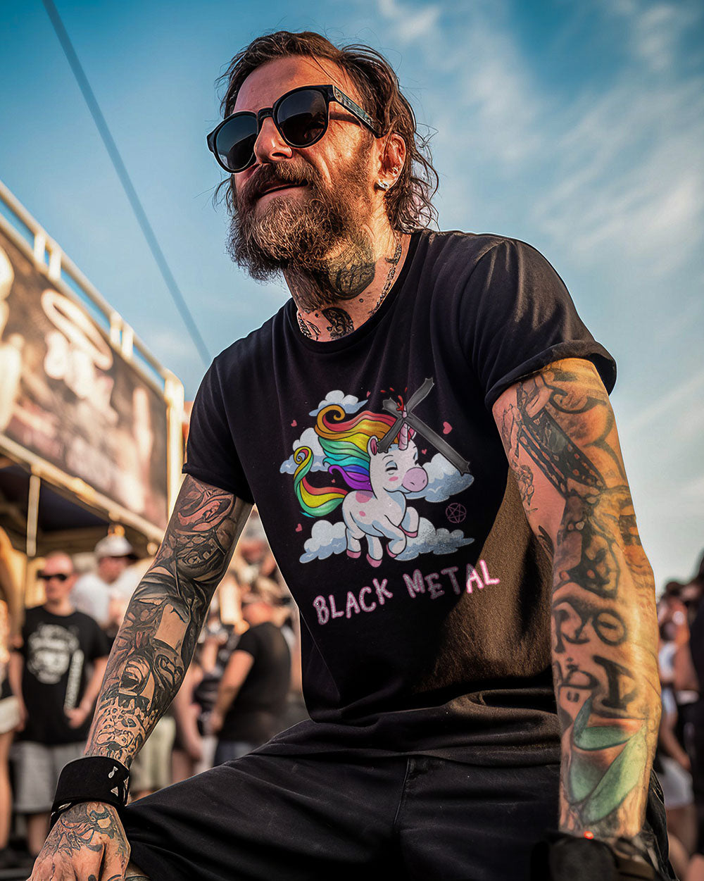 Black Metal Einhorn - Unisex Shirt