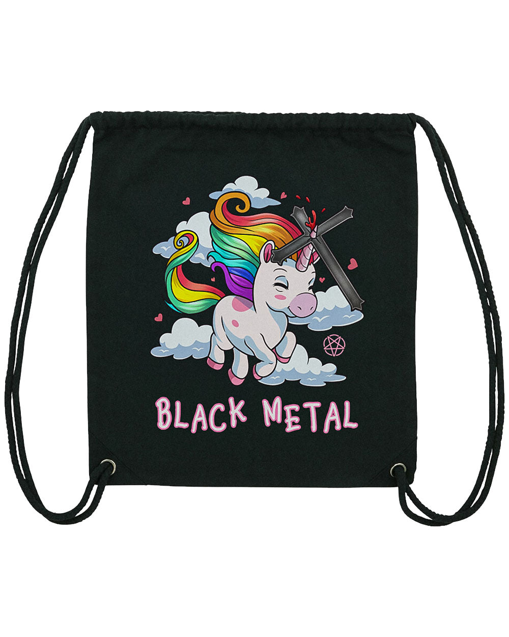 Black Metal Einhorn - Moshpit Beutel